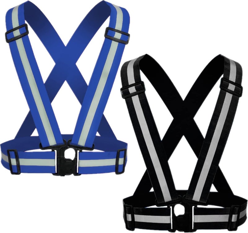 YUNLOVXEE Reflective Strap Safety Vest Gear - 2-10 Pack Adjustable High Visible Reflective Running Gear for Women Men Night - Image 1